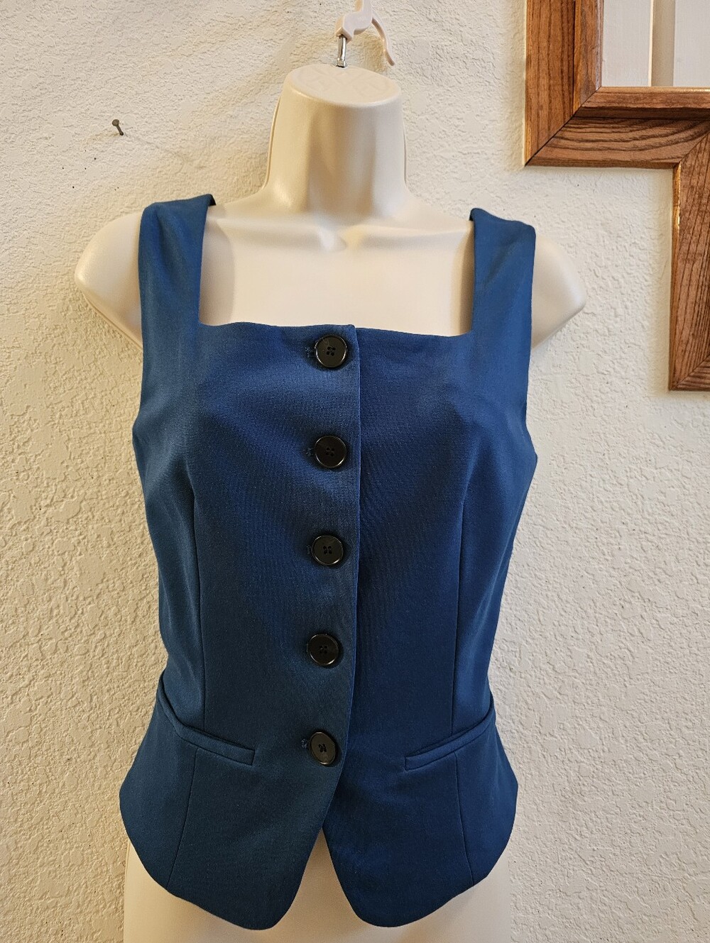 OGL Square Neck Cropped Waistcoat Dark Marine Size M NWT